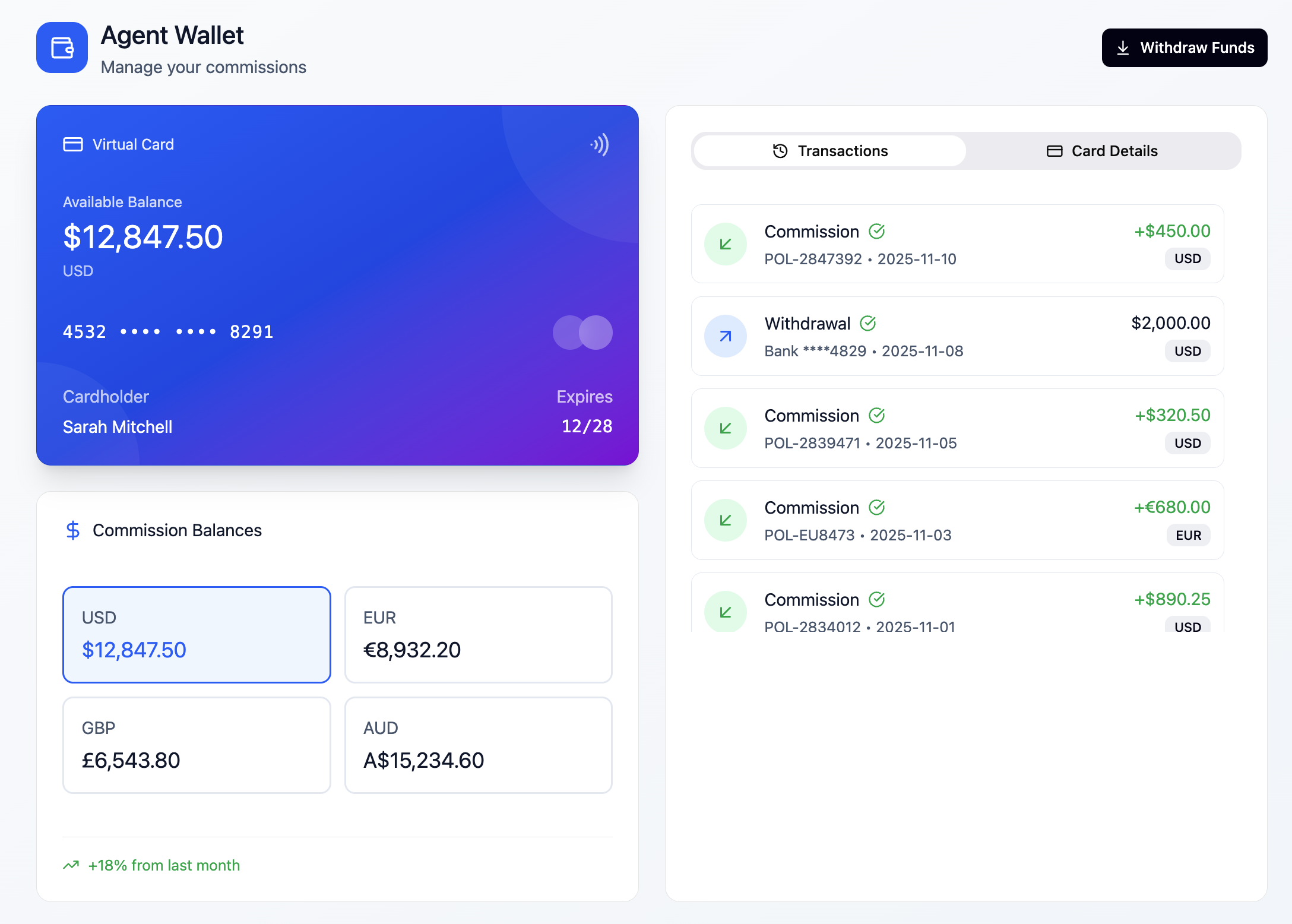 Commission Payout Dashboard